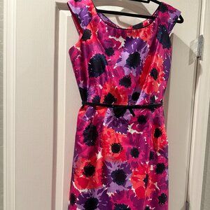 Kate Spade Floral Midi Dress - Pink and Purple